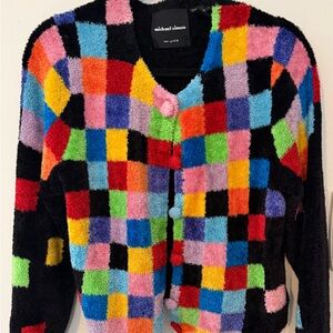 Michael Simon Multicolor Textured Cardigan